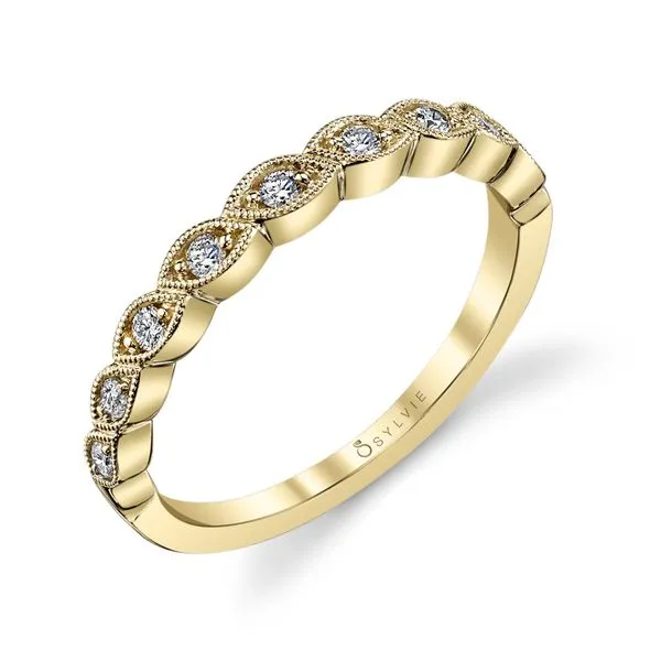 FIONA - Milgrain marquise shape diamond stackable band Mark Allen Jewelers Santa Rosa, CA