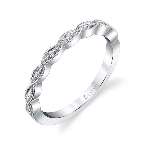 BERDINE - Milgrain edge diamond stackable Image 2 Mark Allen Jewelers Santa Rosa, CA