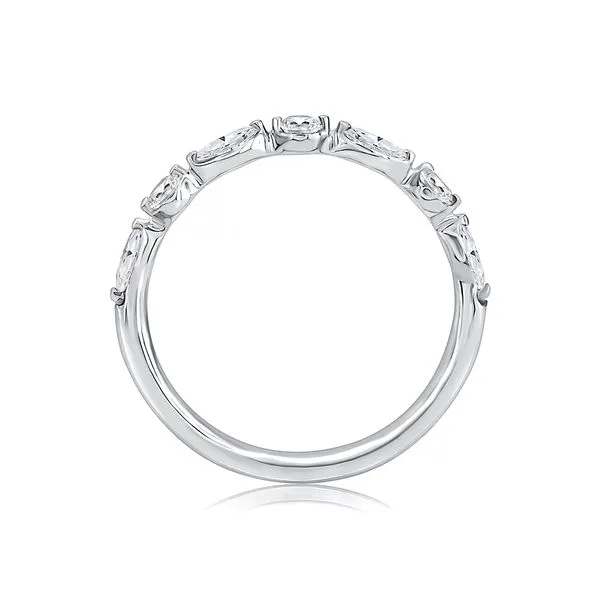 Alternating Round and Marquise Diamond Wedding Band .43ct Image 3 Mark Allen Jewelers Santa Rosa, CA