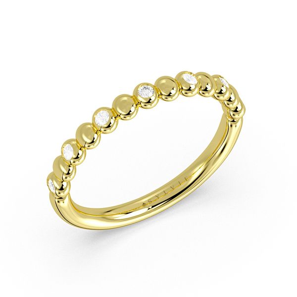 Alternating Bead and Diamond Wedding Ring Mark Allen Jewelers Santa Rosa, CA