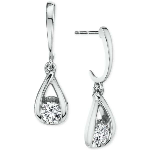 14k White Gold Diamond Earrings Mark Allen Jewelers Santa Rosa, CA