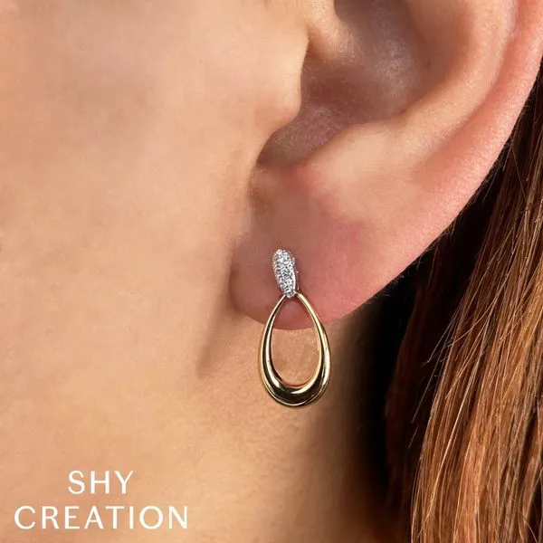 Diamond & Gold Drop Earrings Image 2 Mark Allen Jewelers Santa Rosa, CA