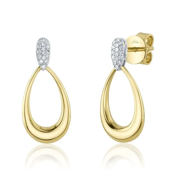 Diamond & Gold Drop Earrings Mark Allen Jewelers Santa Rosa, CA
