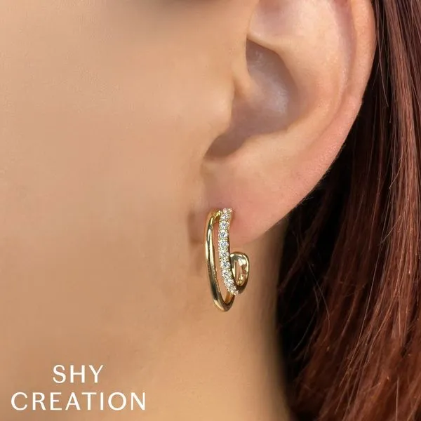 Yellow Gold Diamond Drop Earrings Image 2 Mark Allen Jewelers Santa Rosa, CA