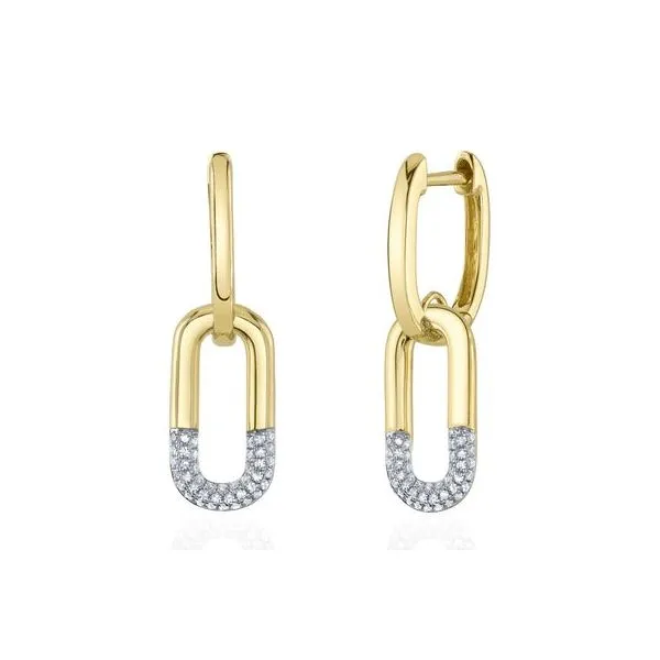 Paperclip Diamond Dangle Earrings Mark Allen Jewelers Santa Rosa, CA