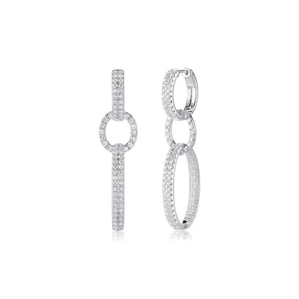 Pave Diamond Oval Drop Earrings Mark Allen Jewelers Santa Rosa, CA