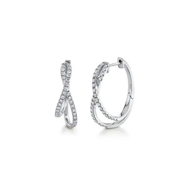 Diamond Oval Hoop Earring Mark Allen Jewelers Santa Rosa, CA