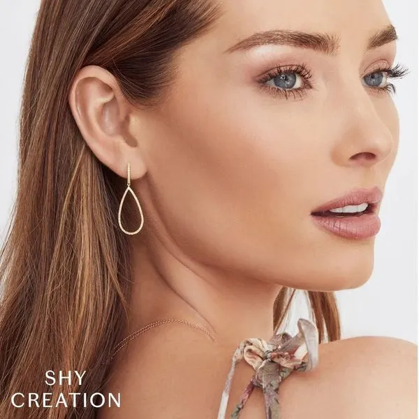 Yellow Gold Diamond Drop Earrings Image 2 Mark Allen Jewelers Santa Rosa, CA