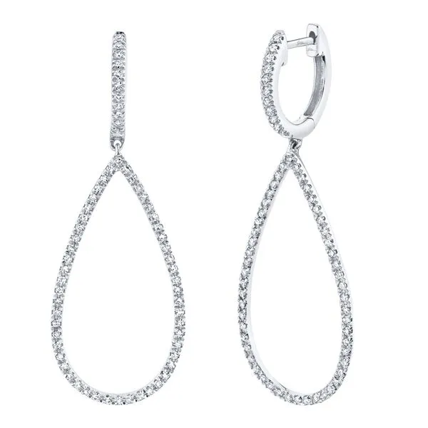 White Gold Diamond Drop Earrings Mark Allen Jewelers Santa Rosa, CA