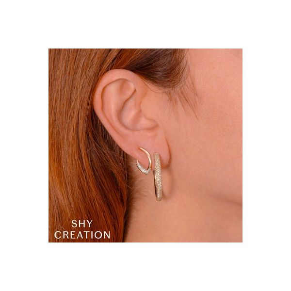 Diamond Accent V Hoops Image 2 Mark Allen Jewelers Santa Rosa, CA