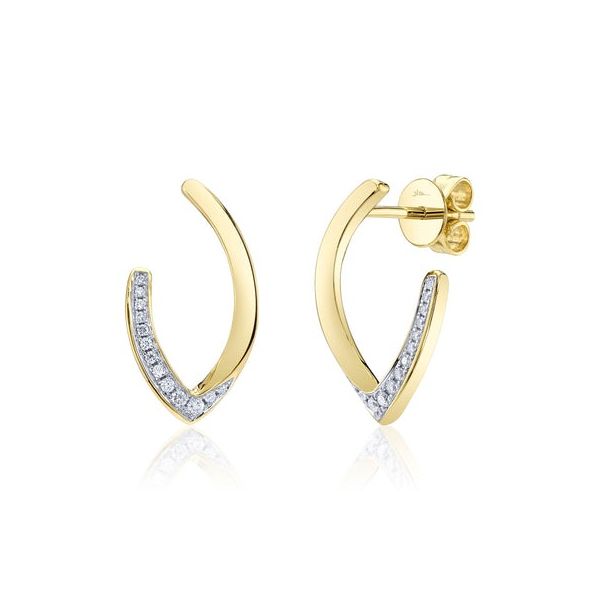Diamond Accent V Hoops Mark Allen Jewelers Santa Rosa, CA
