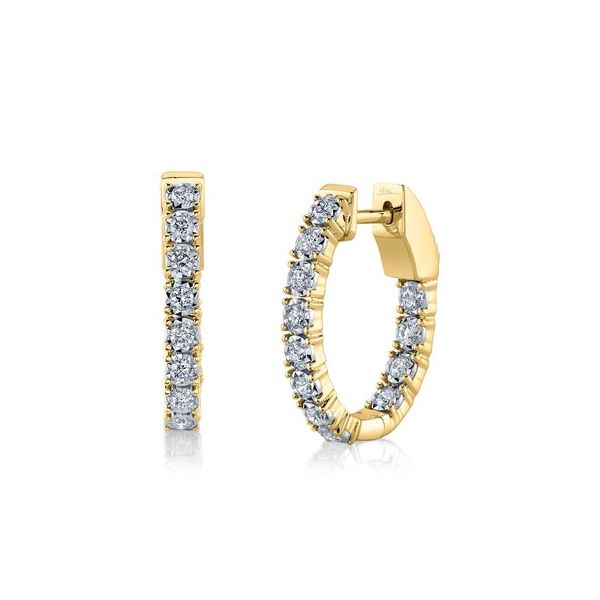 Diamond Oval Hoop Earrings Mark Allen Jewelers Santa Rosa, CA