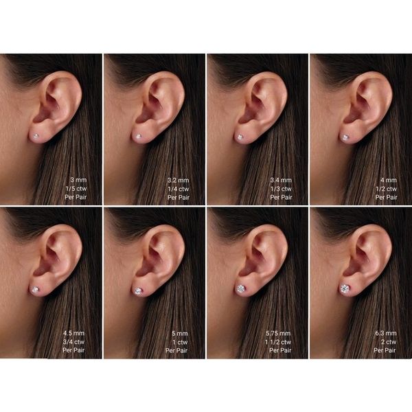 .50ct Yellow Gold Diamond Stud Earrings Image 2 Mark Allen Jewelers Santa Rosa, CA