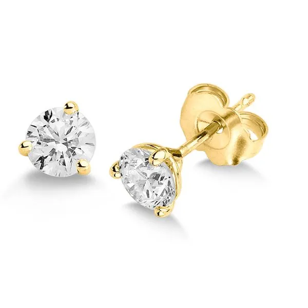 .50ct Yellow Gold Diamond Stud Earrings Mark Allen Jewelers Santa Rosa, CA