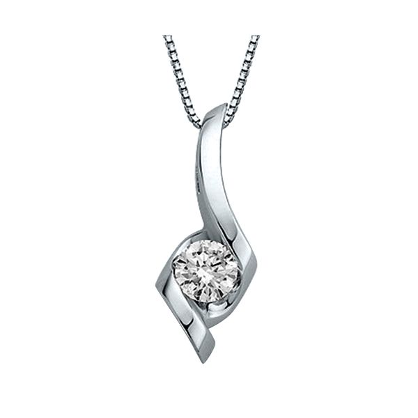 14k White Gold Diamond Necklace .50ct Mark Allen Jewelers Santa Rosa, CA