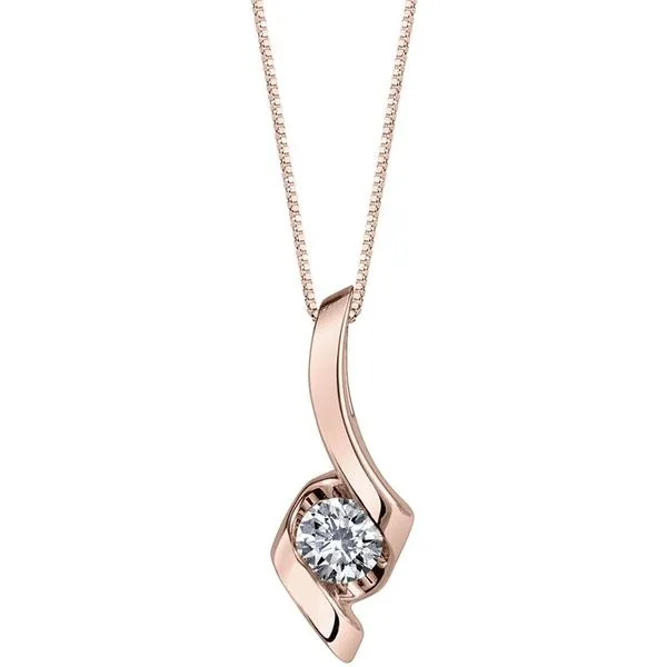 Rose Gold Diamond Necklace Mark Allen Jewelers Santa Rosa, CA