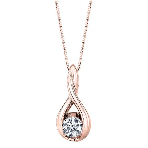 Rose Gold Diamond Necklace Mark Allen Jewelers Santa Rosa, CA