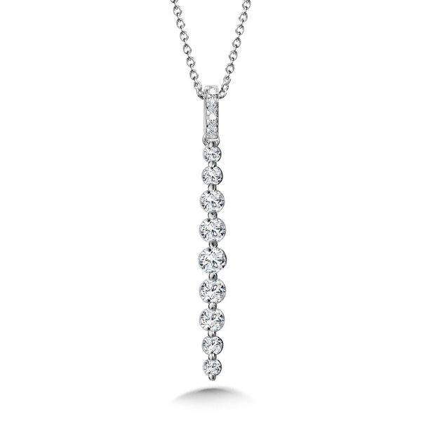 Dangling graduating diamond bar necklace Mark Allen Jewelers Santa Rosa, CA