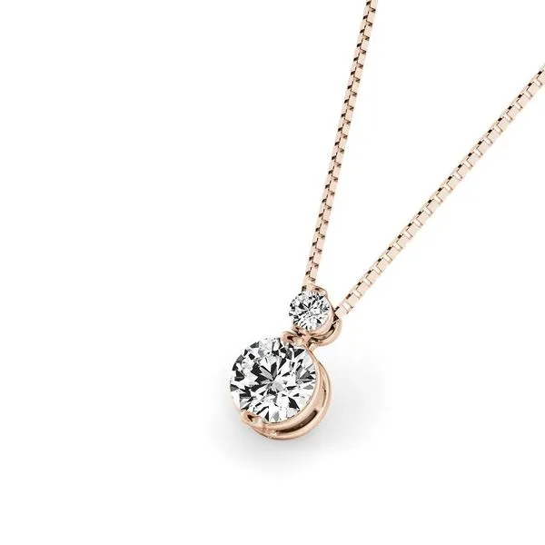 2-Stone Rose Gold Diamond Necklace .20ct Image 4 Mark Allen Jewelers Santa Rosa, CA