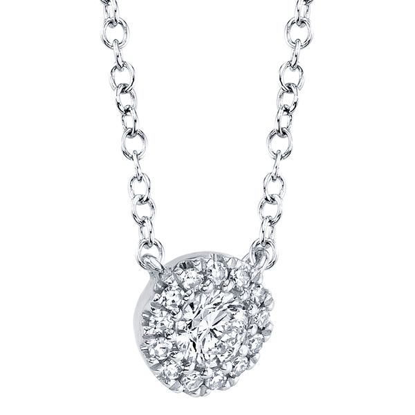 Diamond Halo Necklace Image 4 Mark Allen Jewelers Santa Rosa, CA