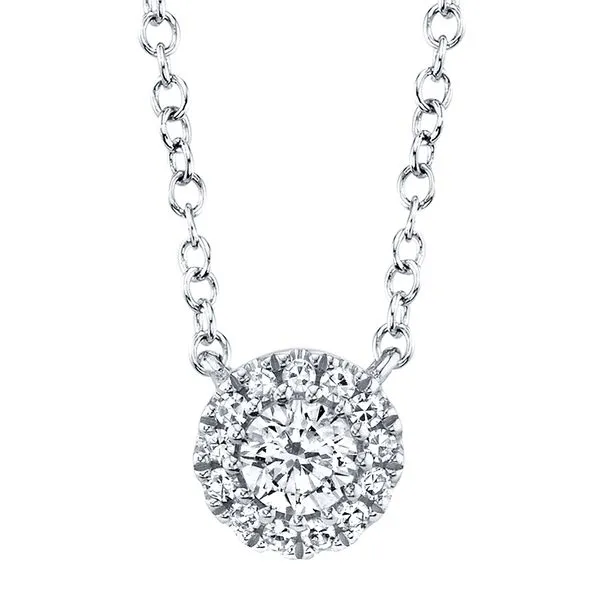 Diamond Halo Necklace Mark Allen Jewelers Santa Rosa, CA