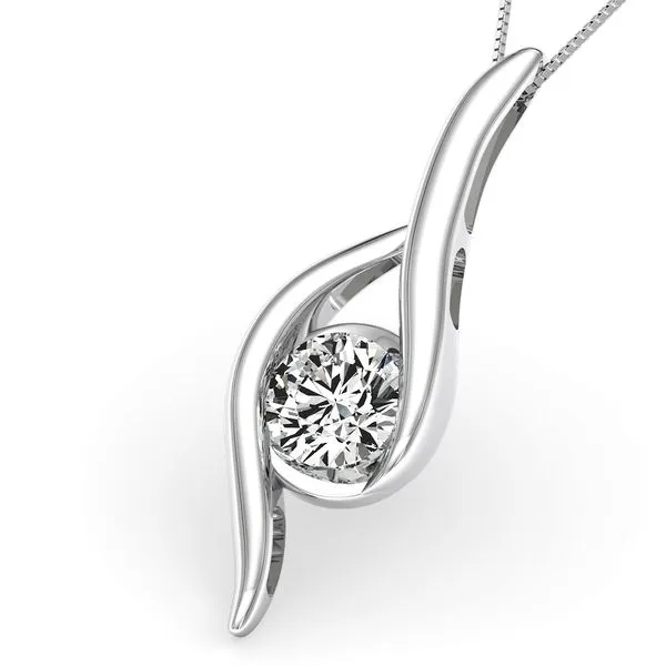 14k White Gold Diamond Pendant .30ct Image 4 Mark Allen Jewelers Santa Rosa, CA