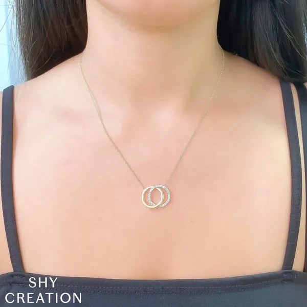 DIAMOND LOVE KNOT CIRCLE NECKLACE Image 2 Mark Allen Jewelers Santa Rosa, CA