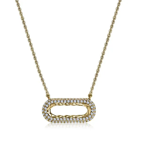 Diamond Pave Paperclip Neckalce Image 2 Mark Allen Jewelers Santa Rosa, CA