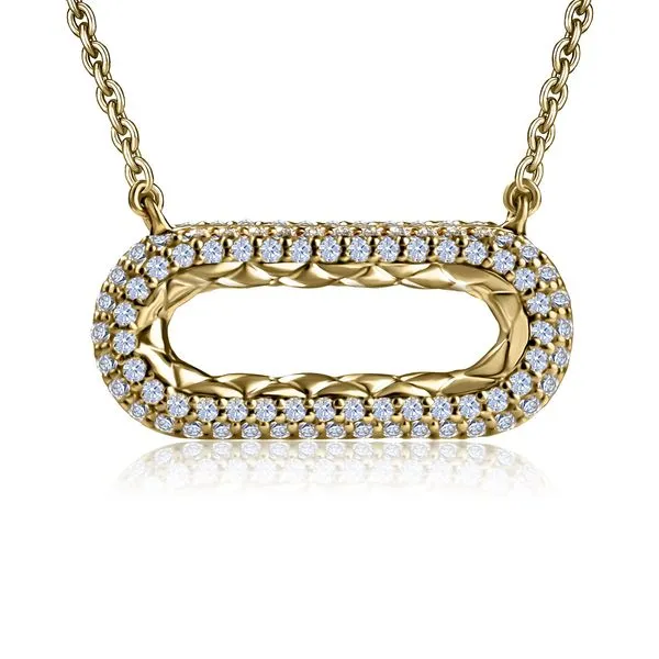 Diamond Pave Paperclip Neckalce Mark Allen Jewelers Santa Rosa, CA