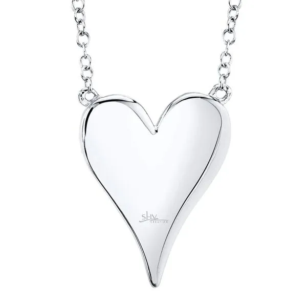 White Gold Pav© Diamond Heart Necklace Image 3 Mark Allen Jewelers Santa Rosa, CA