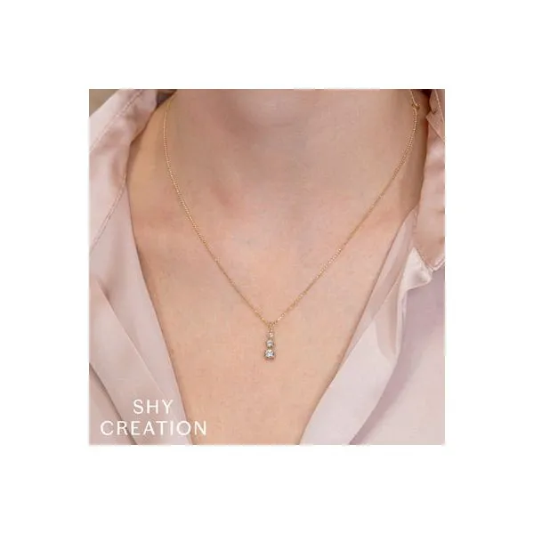 Diamond Crown Pendant Necklace in 14K Yellow Gold Image 2 Mark Allen Jewelers Santa Rosa, CA