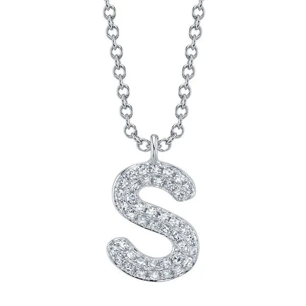 Pave Diamond Letter Necklace Mark Allen Jewelers Santa Rosa, CA