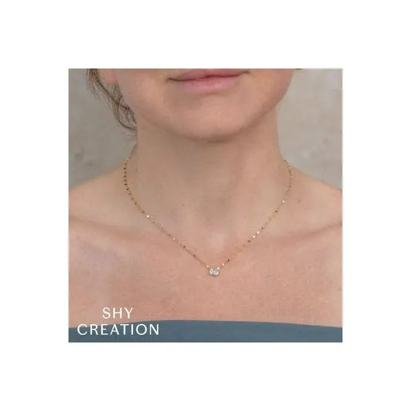 DIAMOND EMERALD PEAR SPARKLE CHAIN PENDANT Image 2 Mark Allen Jewelers Santa Rosa, CA