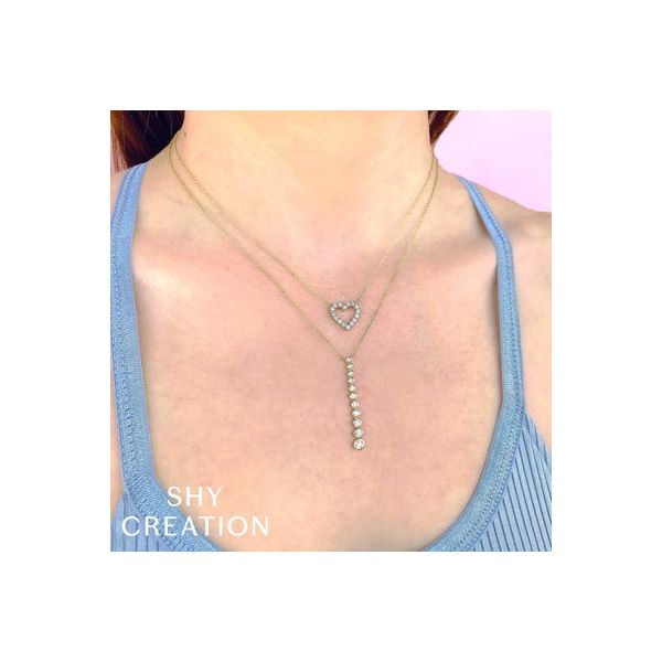 Diamond Open Heart Necklace Image 2 Mark Allen Jewelers Santa Rosa, CA