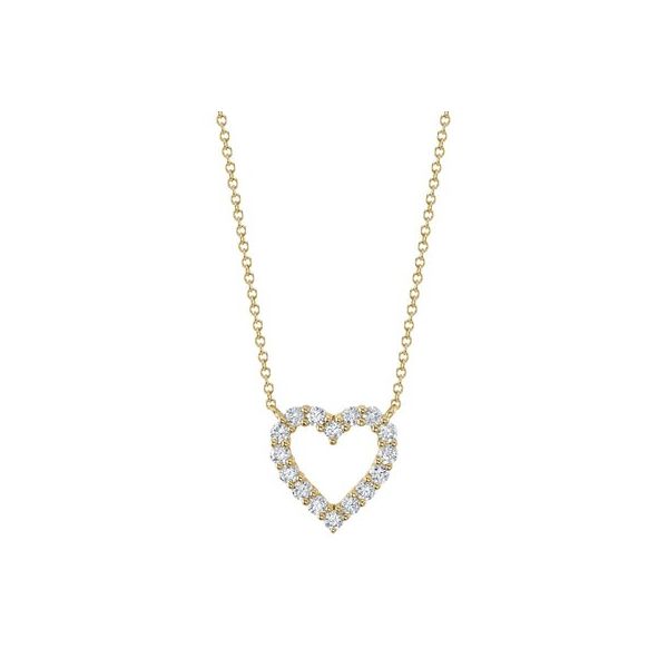Diamond Open Heart Necklace Mark Allen Jewelers Santa Rosa, CA