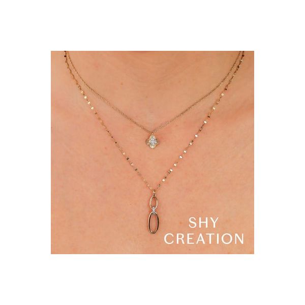 Double Oval Diamond Link Pendant Image 2 Mark Allen Jewelers Santa Rosa, CA