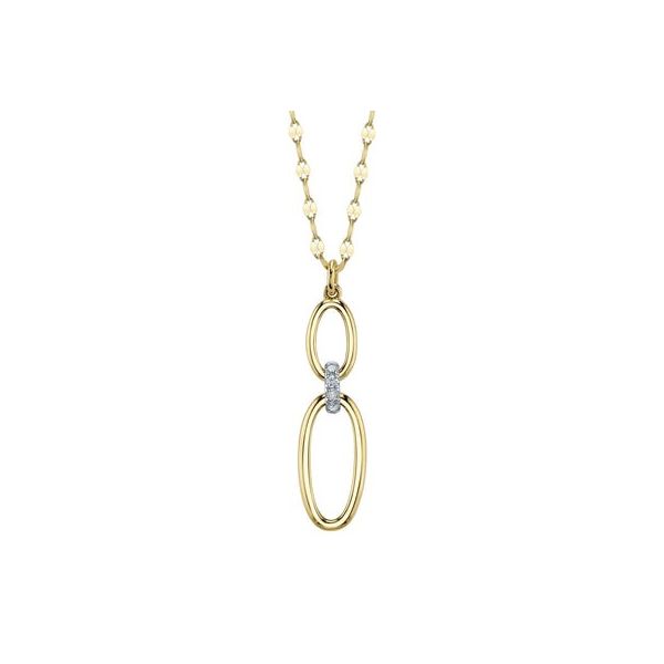 Double Oval Diamond Link Pendant Mark Allen Jewelers Santa Rosa, CA