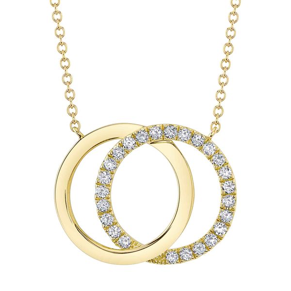 Diamond Love Knot Circle Necklace Mark Allen Jewelers Santa Rosa, CA