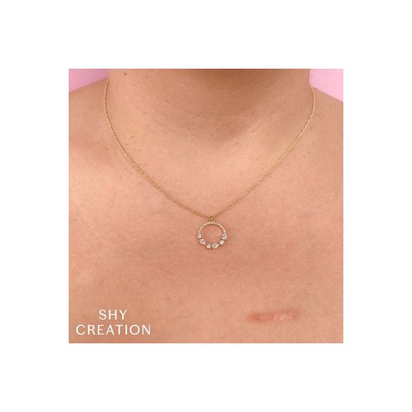 Fancy Diamond Shape Circular Pendant Image 2 Mark Allen Jewelers Santa Rosa, CA