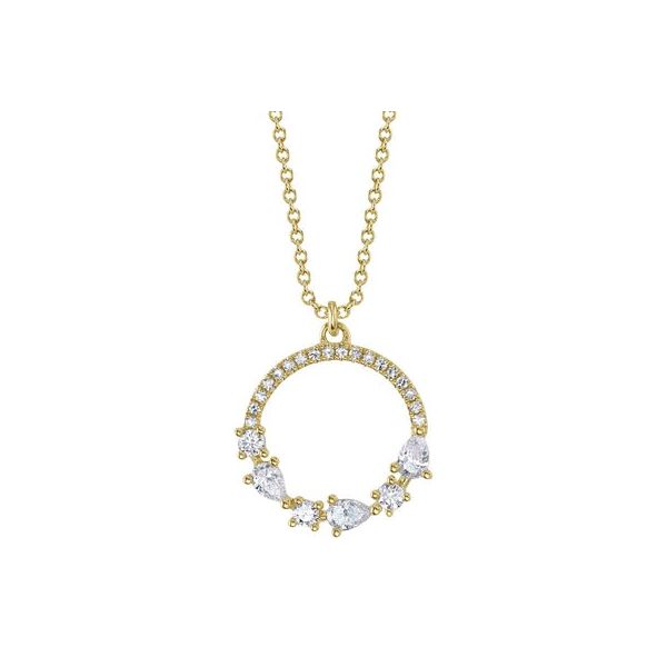 Fancy Diamond Shape Circular Pendant Mark Allen Jewelers Santa Rosa, CA