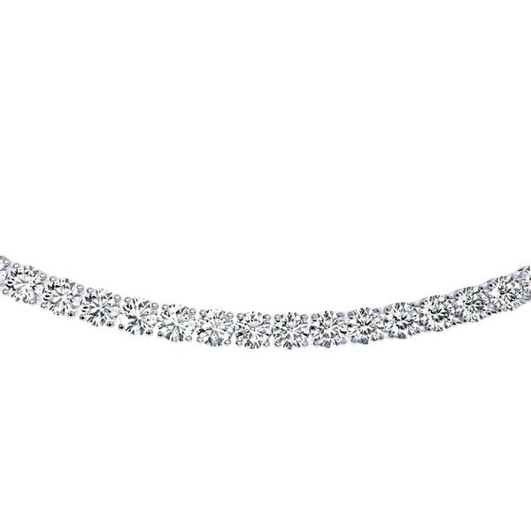 11.38ct Diamond Tennis Necklace In 14k White Gold Image 2 Mark Allen Jewelers Santa Rosa, CA