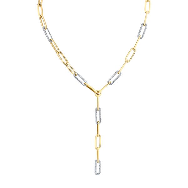 Diamond Paperclip Link Y-Necklace Mark Allen Jewelers Santa Rosa, CA