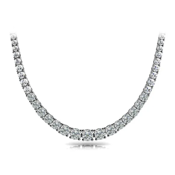 15.20ct Graduated Lab Grown Diamond Tennis Necklace Mark Allen Jewelers Santa Rosa, CA
