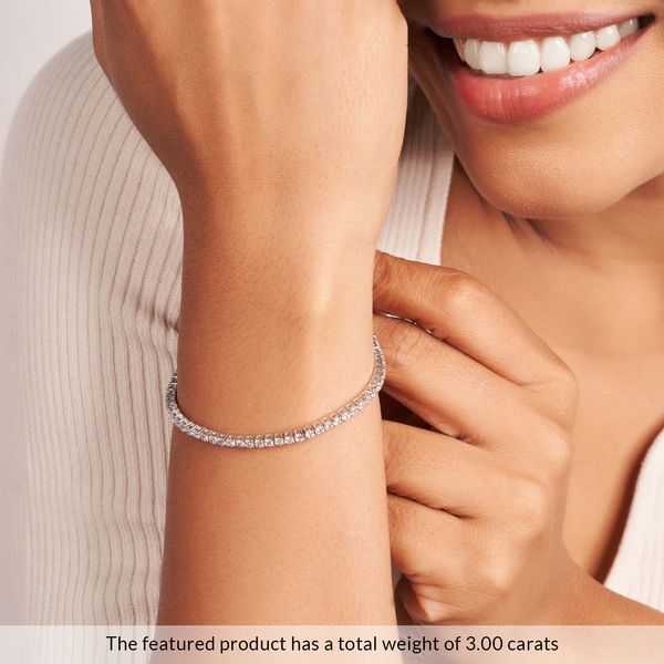 2.26 CTW Lab-Grown Diamond Tennis Bracelet – Platinum Image 4 Mark Allen Jewelers Santa Rosa, CA