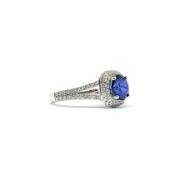 2.08ct Blue Sapphire & Diamond Ring Image 2 Mark Allen Jewelers Santa Rosa, CA