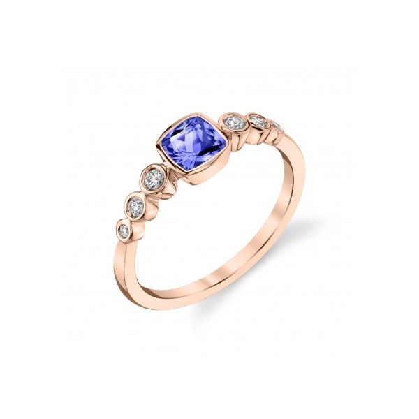 Rose Gold Tanzanite & Diamond Ring Mark Allen Jewelers Santa Rosa, CA