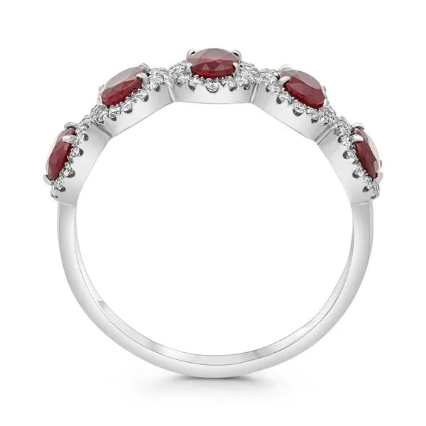 Ruby & Diamond Halo Ring Image 3 Mark Allen Jewelers Santa Rosa, CA