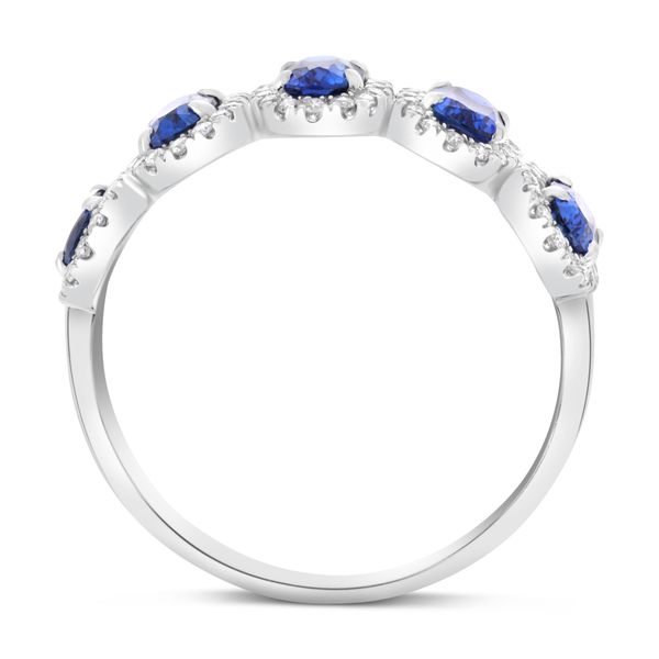 Blue Sapphire & Diamond Halo Ring Image 3 Mark Allen Jewelers Santa Rosa, CA