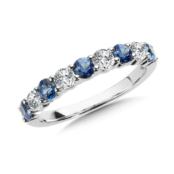 Blue Sapphire & Diamond Ring Mark Allen Jewelers Santa Rosa, CA