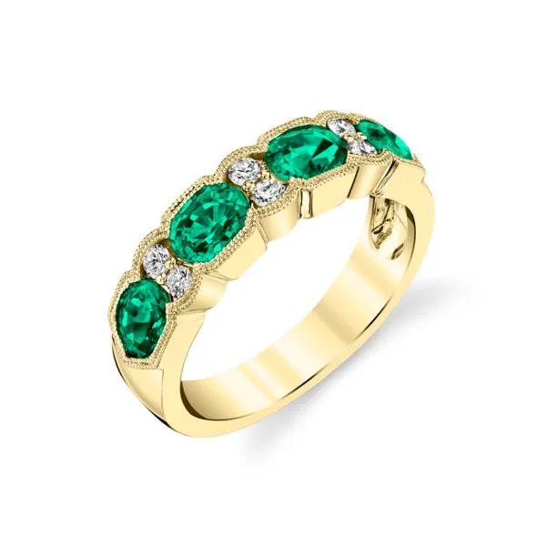 Emerald band with diamond accents Mark Allen Jewelers Santa Rosa, CA